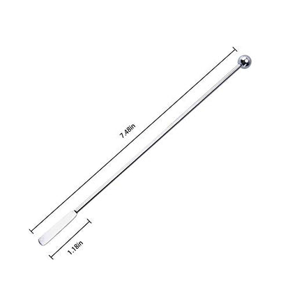 5 pcs Stainless Steel Coffee Beverage Stir Sticks Cocktail Stirrers Drink Swizzle Stick 7.4" Swizzle Stick Picks Tools - color: Silver-5 Pieces