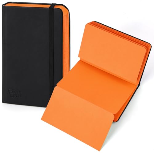 3.5x5.7inches Mixed Media Sketch Pad, 120GSM 32Sheets Folded Colored Paper Sketchbook for Drawing, Protable Hardcover Art Sketchbook for Painting, Writing, Journal.Orange - color: Folded Booklet-Orange