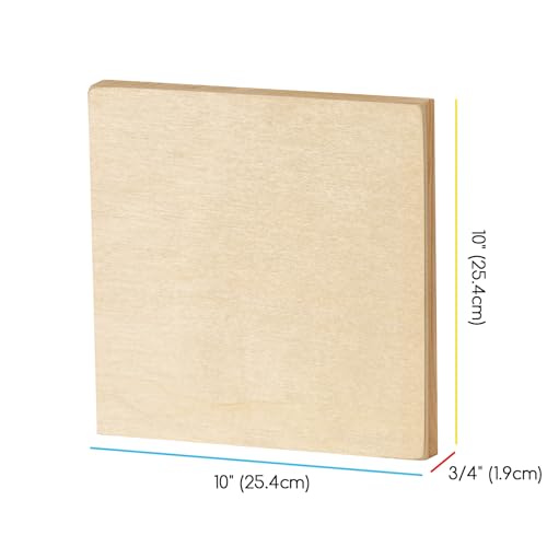 MEEDEN Unfinished Wood Canvas Board: 3/4” Deep 10x10” Wooden Canvas Panel Pack of 4 - Blank Cradled Wood Art Board for Painting - size: 10"x10"- 4 Pack