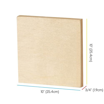 MEEDEN Unfinished Wood Canvas Board: 3/4” Deep 10x10” Wooden Canvas Panel Pack of 4 - Blank Cradled Wood Art Board for Painting - size: 10"x10"- 4 Pack