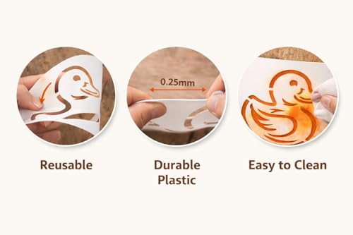 Rubber Duck Stencil – Reusable Duckling Art Stencil for Painting, Crafting and DIY Projects (3 Pcs Set) - style: Rubber Duck