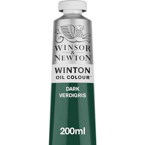 Winsor & Newton Winton Oil Color, 200ml (6.75-oz) Tube, Dark Verdigris - color: Dark Verdigris, size: 1 Count (Pack of 1), style: 6.75-oz Tube