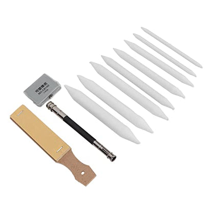3 Sets Blending Stumps Tortillions Paper Drawing Tools for Artist Charcoal Sketching - Smooth Blending, Sanding Board Sharpening, Ideal for Students and Beginners
