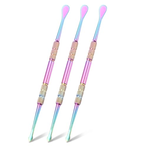 MECCANIXITY 3 Pcs Wax Carving Tools Stainless Steel 4.6 Inch Double-Headed Wax Carving Sculpting Tools for Modeling Sculpting Shaping, AB - color: AB Color