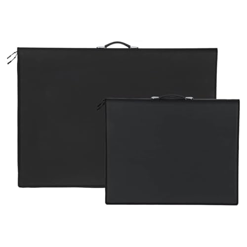 Picturesque Pro Presentation Case- Professional Art Portfolio Folder for Artwork up to 24x36- Vegan Leather Zippered Case, Archival Storage Solution w/Removable Spiral-Bound Book of 20 Clear Sleeves - size: 24x36 in w/Refill