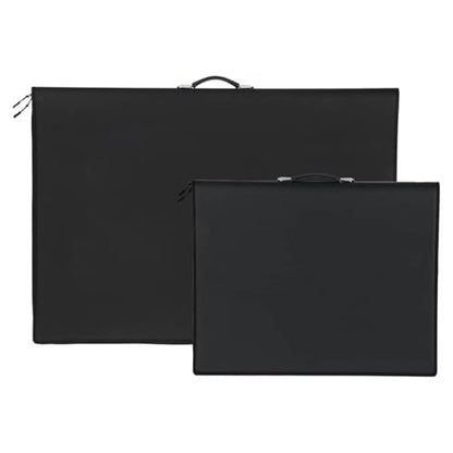 Picturesque Pro Presentation Case- Professional Art Portfolio Folder for Artwork up to 18x24- Vegan Leather Zippered Case, Archival Storage Solution w/Removable Spiral-Bound Book of 20 Clear Sleeves - size: 18x24 in w/ Refill