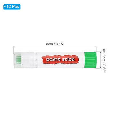 PATIKIL Tempera Paint Sticks, 12 Pcs Solid Tempera Paints Sticks Washable Bulk Markers Pen Quick Drying for Artists Beginners Art Supplies, Light Green - color: Light Green