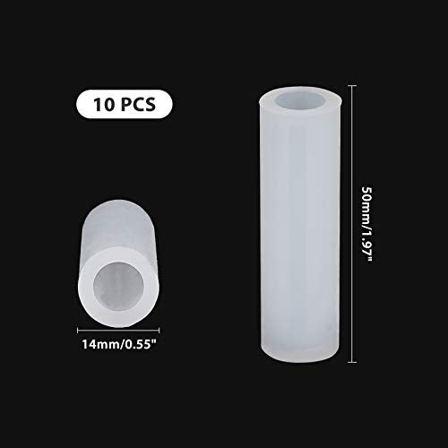 arricraft 10PCS Tube Silicone Molds DIY Resin Craft Clear Resin Casting Molds for DIY Necklace Bracelet Earring Craft Making - color: Clear-Tube