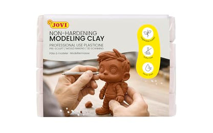 Jovi - Non-Hardening Pre-Sculpt Clay, 3 Pounds Total, 4 White Bars x 0.77lb | Professional Arts and Crafts Non-Toxic and Gluten Free plasticine - color: Multicolore