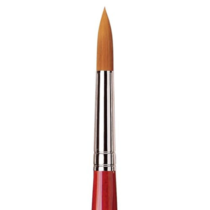 da Vinci Watercolor Series 5580 CosmoTop Spin Paint Brush, Round Synthetic with Red Handle, Size 14 (5580-14) - size: Size 14, style: Round