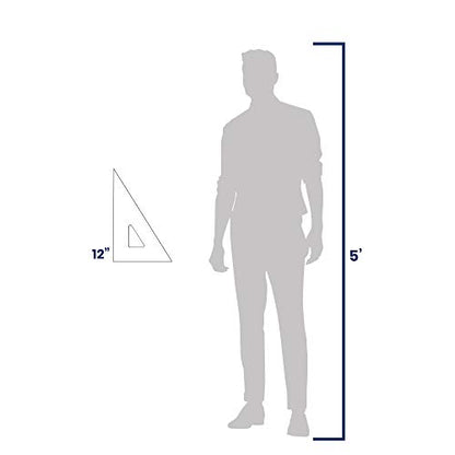 Pacific Arc Drafting Triangle, 12-inch, 30/60/90 Degrees, w/Inking Edge, Topaz - color: Topaz, size: 12-in, 30/60/90 degrees