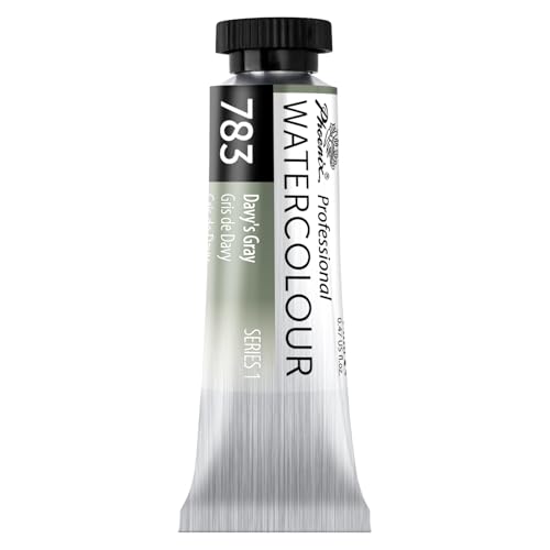 PHOENIX Professional Watercolor Paint Single Tube - 0.47 Fl Oz / 14ml - Davy's Gray - color: Davy's Gray, size: 0.47 Fl Oz (Pack of 1)