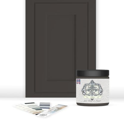 ALL-IN-ONE Paint by Heirloom Traditions, Abbey (Warm Gray), 8oz Sample - Durable cabinet and furniture paint. Built in primer and top coat, no sanding needed. Includes our 30 featured color card. - color: Abbey, size: 8 Fl Oz (Pack of 1)