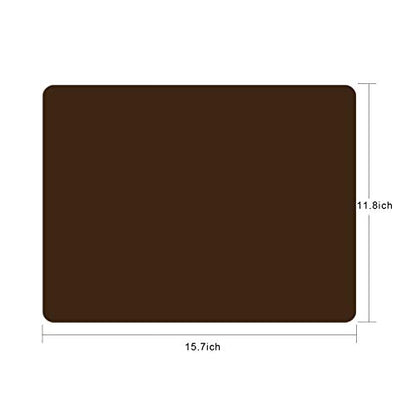 Silicone Placemats, Food-Grade Non-Slip Waterproof, Dining, Stain Resistant, Countertop Protector, Kitchen Counter Mat, Heat Resistant, Baking mat Dishwasher Safe (15.7x11.8Inch-4pack, Coffee) - color: Coffee, size: 15.7x11.8Inch-4pack