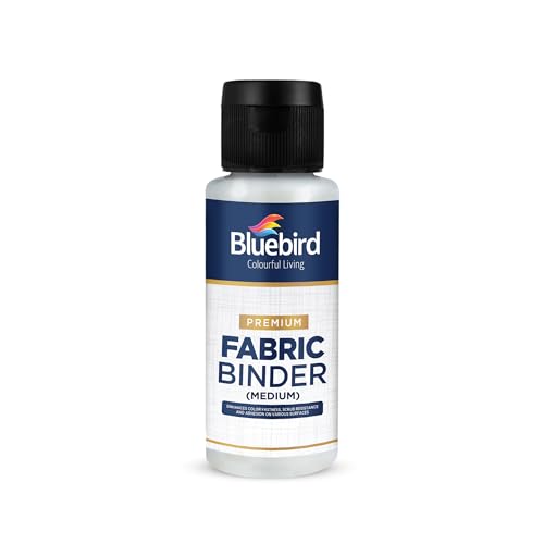 BLUEBIRD Fabric Medium - Textile Medium for Fabric Painting, Prevents Flaking, Ideal for Clothes, Accessories, and More (3.4 Fl Oz / 100 ML) - size: 3.4 Fl Oz (Pack of 1)