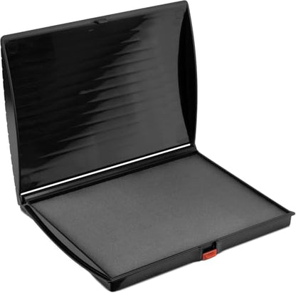 Large Premium Gray Ink Stamp Pad - 5" by 7" - Quality Felt Pad - Case with Closing snap - color: Gray, size: 5" x 7"