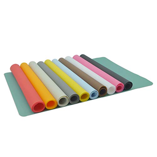 Silicone Placemats, Food-Grade Non-Slip Waterproof, Dining, Stain Resistant, Countertop Protector, Kitchen Counter Mat, Heat Resistant, Baking mat Dishwasher Safe (15.7x11.8Inch-4pack, Translucent) - color: Translucent, size: 15.7x11.8Inch-4pack