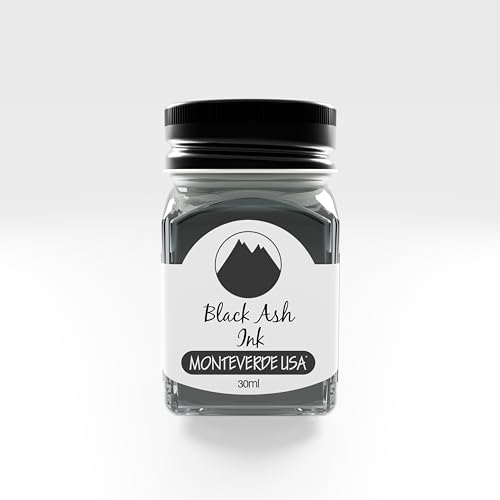 Monteverde USA Ink with ITF Technology, 30 ml Black Ash (G309BA) | ITF formula supports smooth flow, lubrication, and rich color for everyday fountain pen writing. - color: Black Ash, style: 30ml