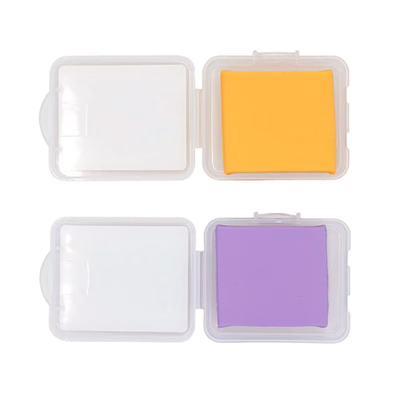 Scented Kneaded Eraser Set (2 Pack) Orange & Grape – Soft Moldable Art Erasers with Sweet Fragrance, Japanese Cute Stationery for Pencil, Charcoal, Pastel Drawing and Creative Correction