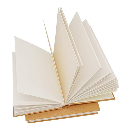 5.5x8.25 Sketch Book, Pack of 2, 240 Sheets (100gsm), Hardcover Bound Sketch Notebook, 120 Sheets Each, Acid Free Blank Drawing Paper, Ideal for Kids & Adults, Kraft Cover - size: A5