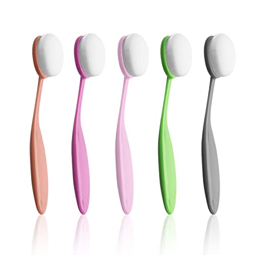 Yoseng 5 Pcs Craft Ink Blending Stencil Brushes with Color Coded Handles | Soft Pure White Bristles,Color-coded Handles,Multipurpose Artist Tools for Card Making,Drawing & Ink Background Blending - color: Dark Color 5pcs