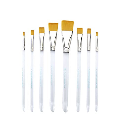 Royal & Langnickel Aqualon Flat & Shader Artist Brush Set, 8-Piece