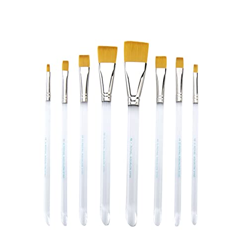 Royal & Langnickel Aqualon Flat & Shader Artist Brush Set, 8-Piece