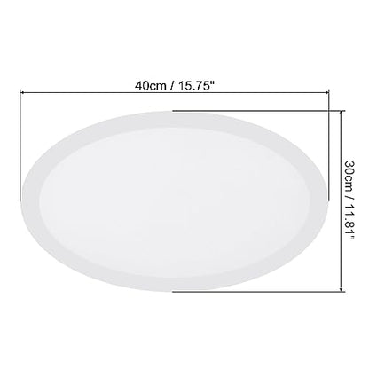 PATIKIL Paint Canvases for Painting, 3 Pack 16x12 Inch Oval Wood Frame Stretched Blank Art Canvas Board Panels for Acrylic, Oil, Tempera Painting, White - size: 16x12 Inch