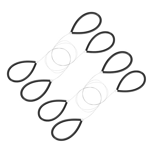 HARFINGTON Pottery Wire Tool 6Pcs 17.72" Standard Clay Wire Cutter Cutting Pottery Tools with Rubber Handle for Clay Cutting Sculpting Cheese Dough Tools, Black - color: Black