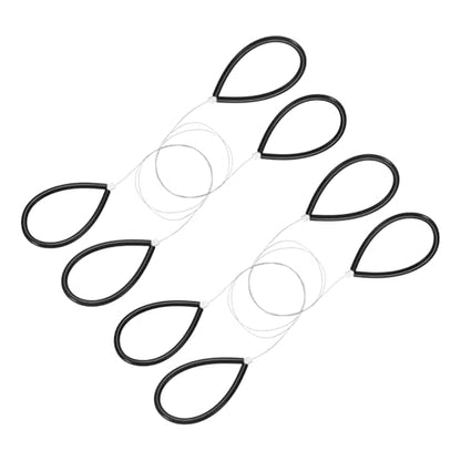 HARFINGTON Pottery Wire Tool 6Pcs 17.72" Standard Clay Wire Cutter Cutting Pottery Tools with Rubber Handle for Clay Cutting Sculpting Cheese Dough Tools, Black - color: Black