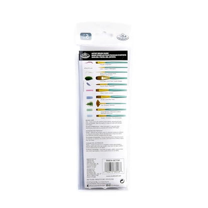 Royal & Langnickel Menta, 5pc Oval Wash Variety Brush Set, Includes - Oval Wash, Wash, Liner, Chisel & Fan Brushes - style: OVAL WASH VARIETY