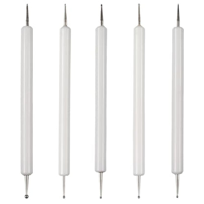 5-in-1 Embossing Stylus Set, 5 Sizes Double Ended Tracing & Dotting Tools for Carbon Paper, Mandala Rock Painting, Pottery Clay, Craft Embossing, Nail Art – Professional Embossing Tools Kit