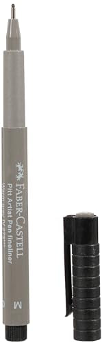Faber-Castell Art & Graphic Pitt Artist Pen Fineliner M India Ink Pen, Warm Grey Iv, Single Pitt Pen, For Art, Craft, Drawing, Sketching, Home, School, University, Colouring