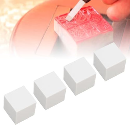Generic 18Pcs Rubber Carving Blocks, Soft Linoleum Blocks for Stamp Crafting, Easy Carve Transfer for Printmaking, Ideal for Scrapbook Painting & Gift Cards