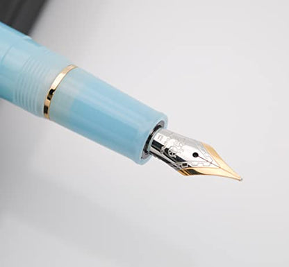 JINHAO 82 Fountain Pen with Gold Clip (F Nib 0.5mm, Transparent Sky Blue) - color: Transparent Sky Blue