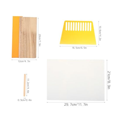 SUPVOX Screen Printing Kit 10pcs DIY Fabric Ink Squeegee Scraper Set for Handmade Silk Screen Printing Crafts Starter Supplies