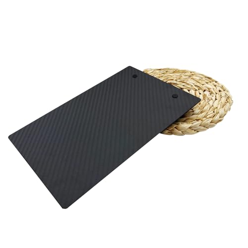6.1 * 9.3 * 0.06inch A5 Half Letter Small Size Super Hard&Portable Carbon Fiber Clipboard with Hook&Pen Holder,Strong Low Profile Clip,Dry Carbon Clip Board,Writing Board,Note pad - color: Black Clip, size: 6.1*9.3*0.06inch+1Clip