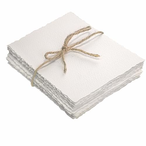 Vellumasx 50 Sheets Textured Paper 5 x 7 inch, Cold Press Watercolor Paper 140lb/300 GSM, Handmade Sheet for Watercolors,Cards,Crafts,Wedding Invitations - size: 5x7 Inch