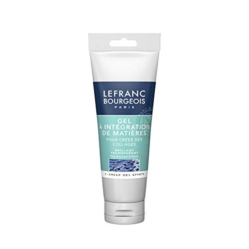 Lefranc & Bourgeois Painting Materials for creating Collagen, Brillant Shine Gel, Clear, Vergilbender Finish 120 ml Bottle - size: 1 Count (Pack of 1), style: Gloss gel