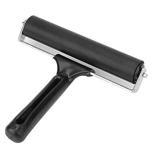 5.9 Inch Rubber Brayer Roller Art Ink Painting Printmaking Roller Stamping Tool 15 cm Craft Oil Gluing Tool Black