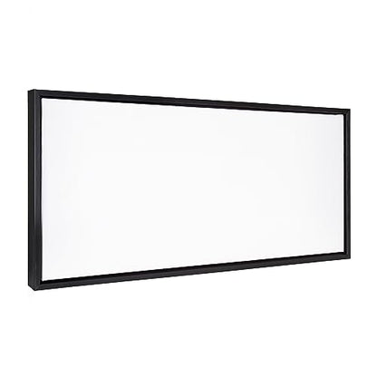Kate and Laurel Sylvie Blank Canvas Wall Art, 18x40 Black, Modern, Framed for Paint-Your-Own Art - color: Black, size: 18"L x 40"W