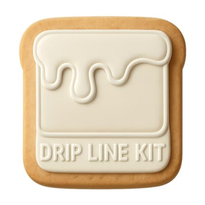 Drip Line Kit Cookie Cutter & Stamp, Fondant & Clay - 4x4