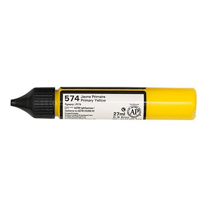 Sennelier Abstract Acrylic Liner, 27ml, Primary Yellow, (10-121301-574) - color: Primary Yellow, size: 27ml