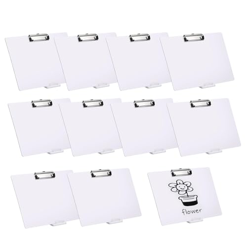 10 Pcs Back to School Writing Slant Boards with Stand, Adjustable Desktop Whiteboard, Dry Erase Clipboard, Reusable Handwriting Practice for Reading, Writing, Drawing and Studying