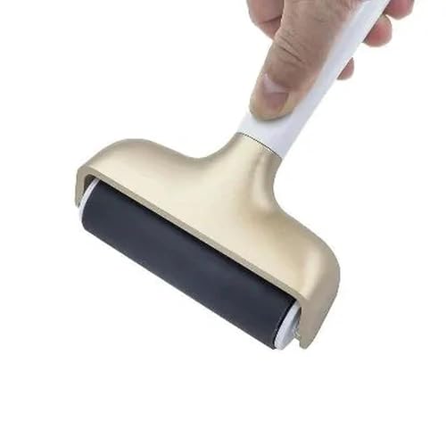 1 PC Gold Vinyl Rubber Roller, Reusable Applicator Reel, Compatible with Maker/Explore/Joy Xtra/Silhouette & BrotherCrafts Machines for Paper, Fabric & Heat Transfer Projects