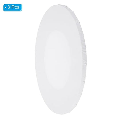 PATIKIL Paint Canvases for Painting, 3 Pack 12x8 Inch Oval Wood Frame Stretched Blank Art Canvas Board Panels for Acrylic, Oil, Tempera Painting, White - size: 12x8 Inch