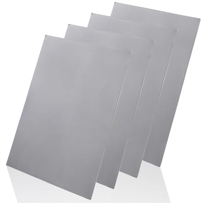 Tlence 4 Pack Rubber Stamp Sheets, 2.6 mm (0.1 inch) A4 Size Light Gray Rubber Pads, Soft Rubbers Mat for Engraving Machine Cutter, Laser Rubbers Carving Blocks Material to Making Custom Stamps