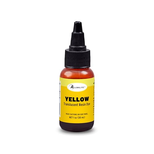 Alumilite Liquid Color Dye (Yellow, 1 oz) Highly Concentrated Tint for Casting Resin, Polyester, and Urethane - Ideal for Clear, Translucent, or Opaque DIY Arts and Crafts, Beginners & Professionals - color: Yellow
