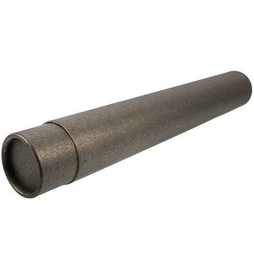 Hemoton Expandable Telescoping Poster Tube with Retractable Design Storage Case for Artwork Documents Mailing and Drafting Portable Black-gold Inner