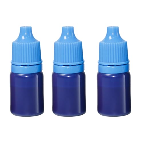 3 Pack 5ML Quick Drying Oil Based Ink for Golf Ball Stamps Photosensitive Ink for Egg Stamps - color: Blue